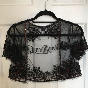 Sequins and beaded shawl